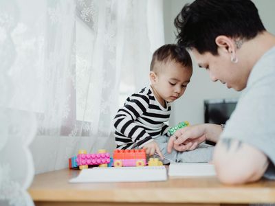 Parent playing with child